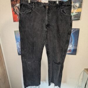 Rustler Black Denim Jeans Mens Size 40 X 30